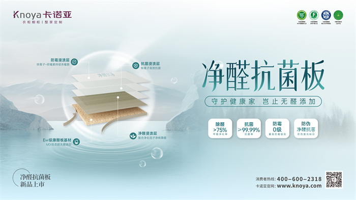 卡諾亞凈醛抗菌板豈止無醛添加，全方位守護(hù)健康家
